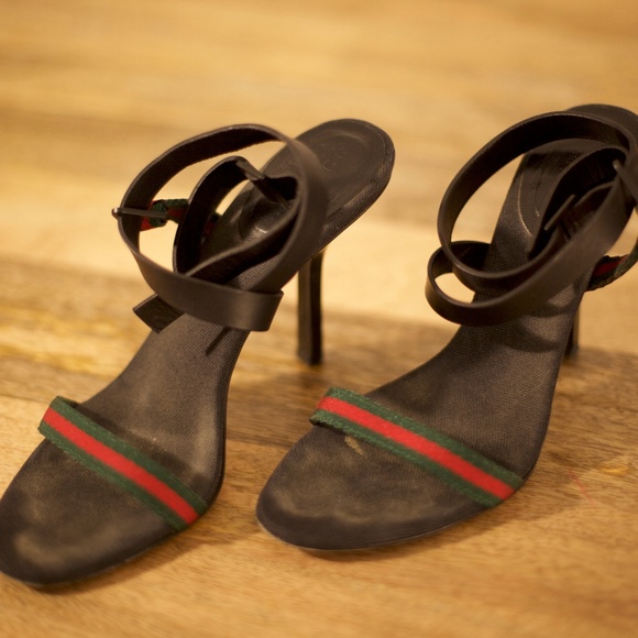 red and green sandals